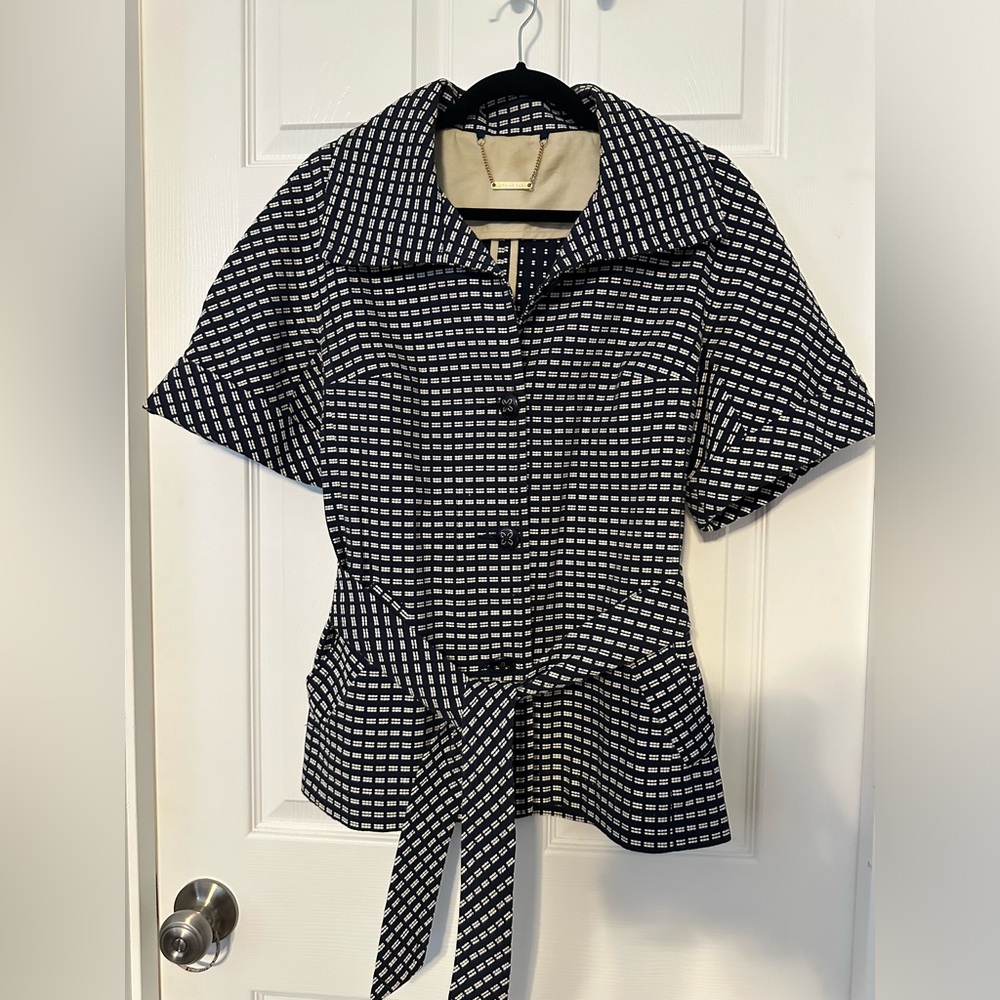 Trina Turk Navy & White Jacket Size 4